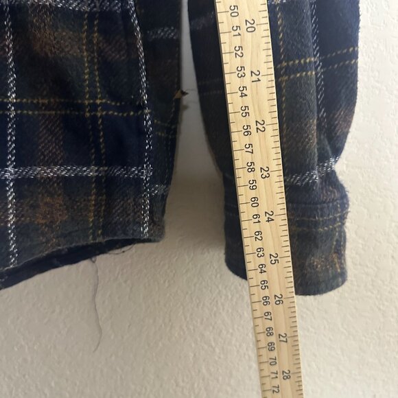 Orvis Button Up Casual Shirt Men L Plaid Blue Lumberjack Gorp Winter Fall Tough - Picture 8 of 14